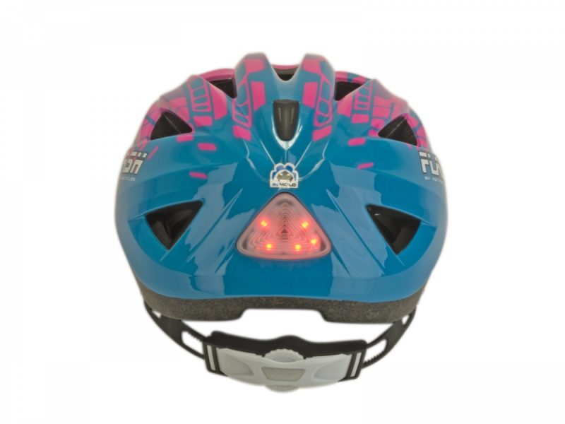 Vaikiškas dviratininko šalmas Author Flash Inmold X8 (rožinė/mėlyna matinė)