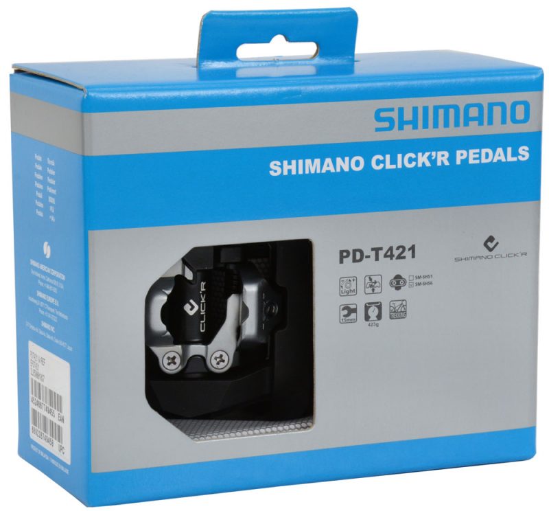 Shimano PD-T421 Click´R SPD dviračio pedalai + SM-SH56 plokštelės
