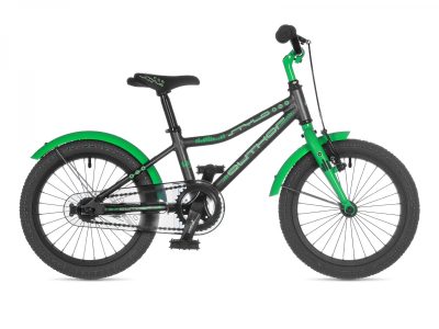 Author Stylo 16" 2023 9" vaikiškas dviratukas Temple Grey matte // Fresh Green